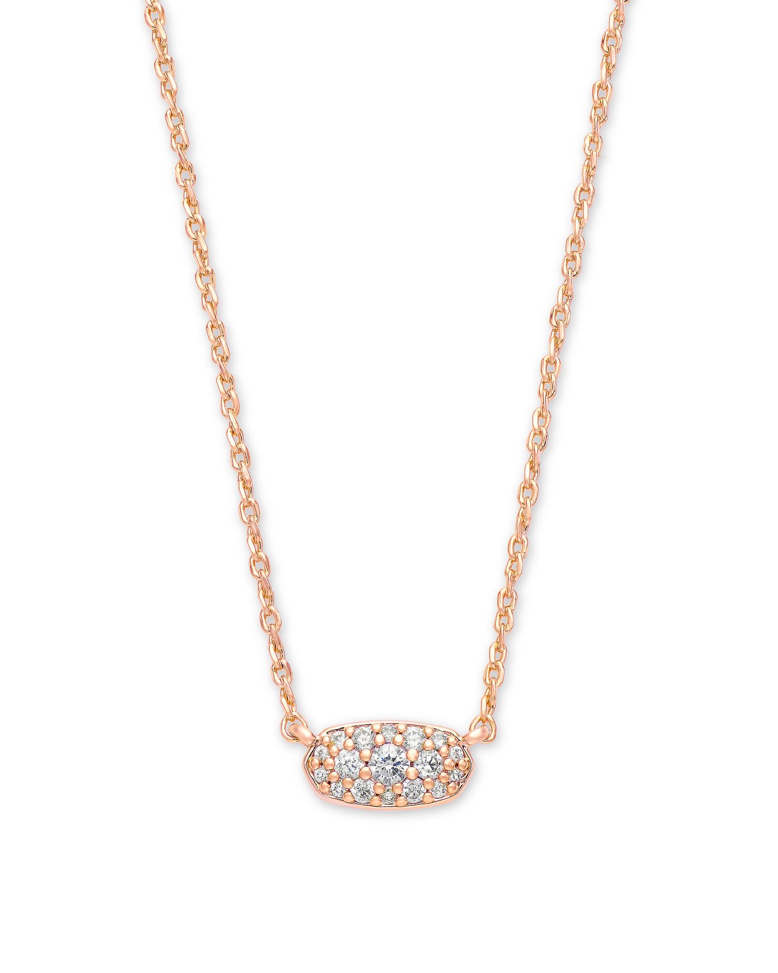 Grayson Crystal Pendant Necklace Silver, Gold or Rose Gold
