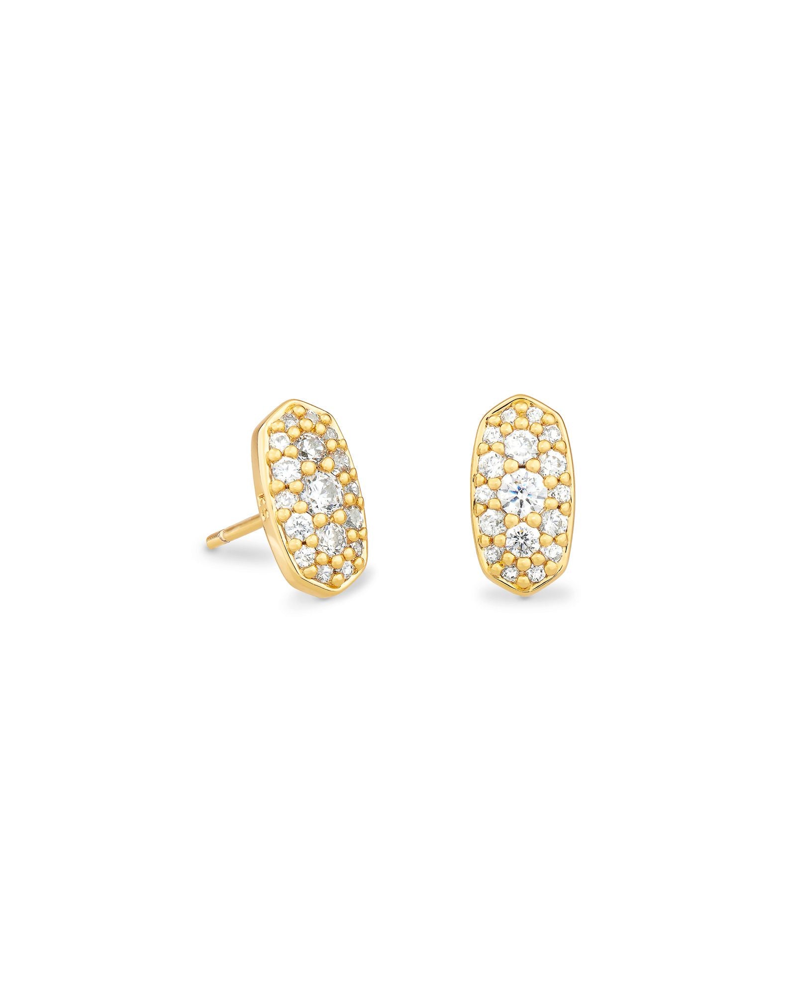 Grayson Crystal Stud Earrings Silver, Gold or Rose Gold