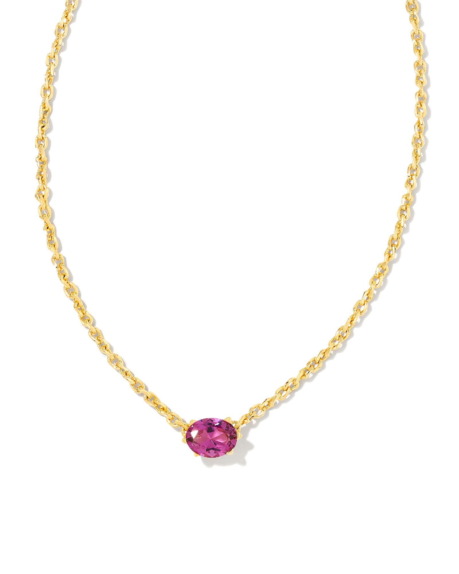 Cailin Purple Crystal Pendant Necklace