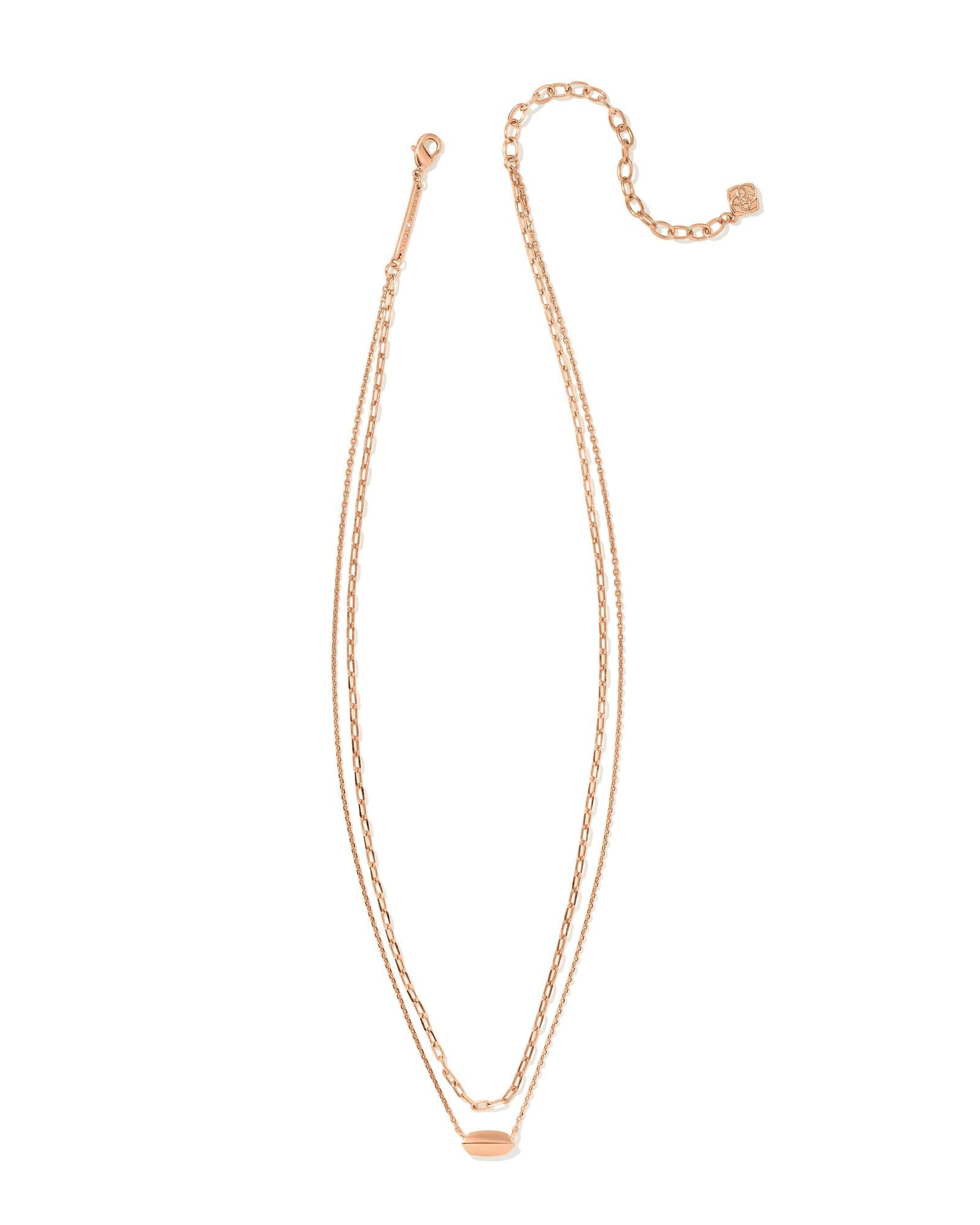 Sale Brooke Multi Strand Necklace in Rose Gold