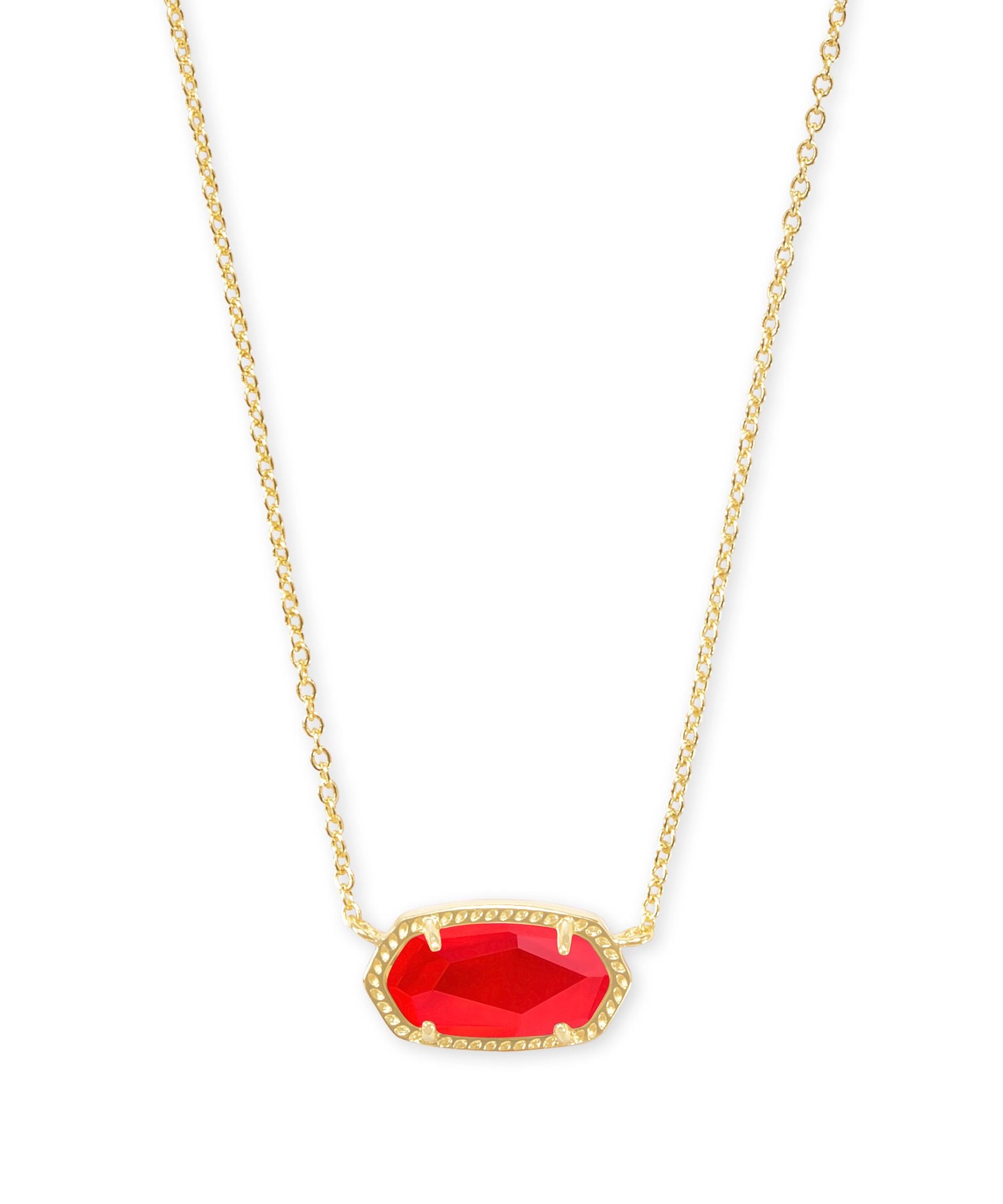 Elisa Necklace Red Illusion Gold or Silver