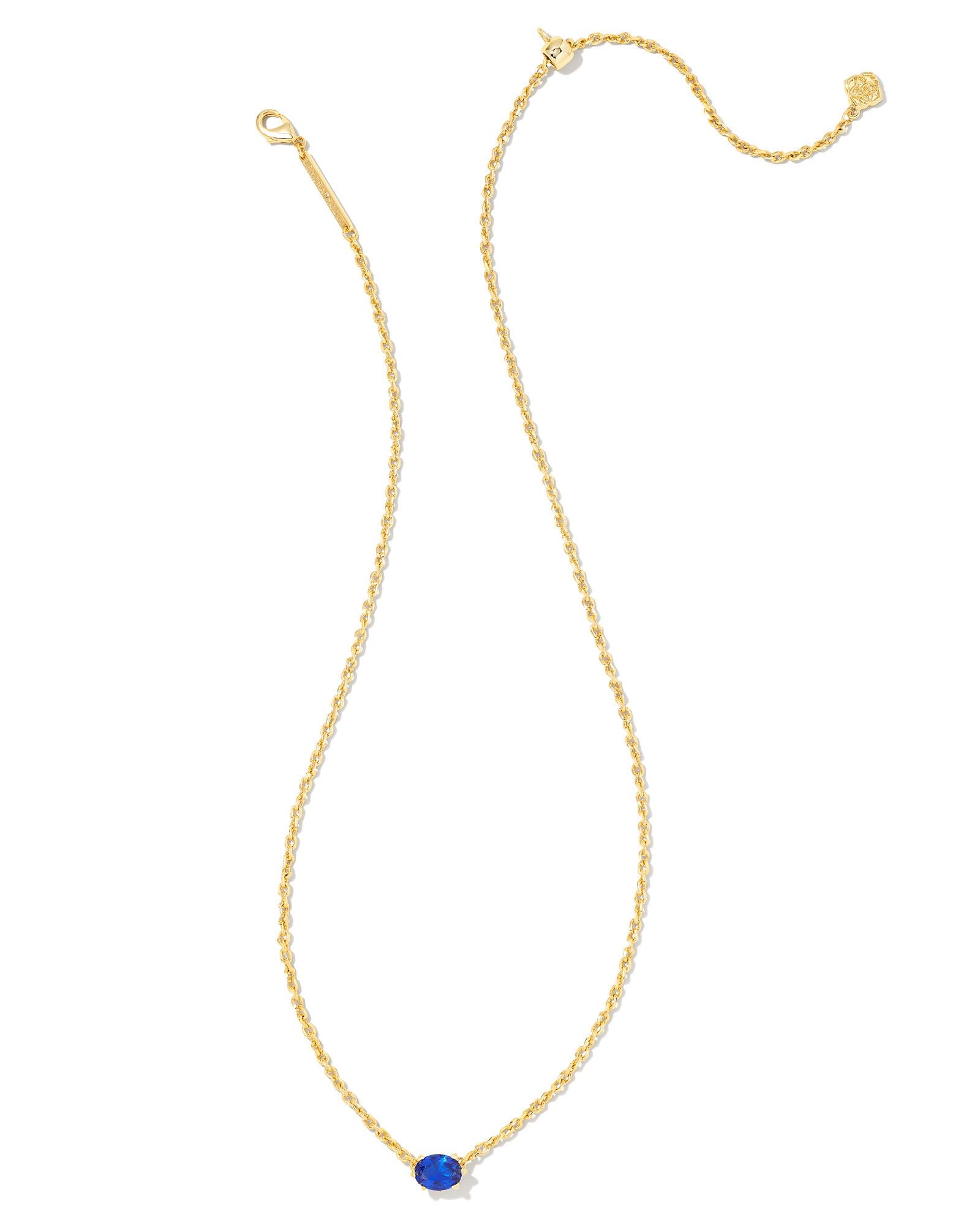 Cailin Blue Crystal Pendant Necklace