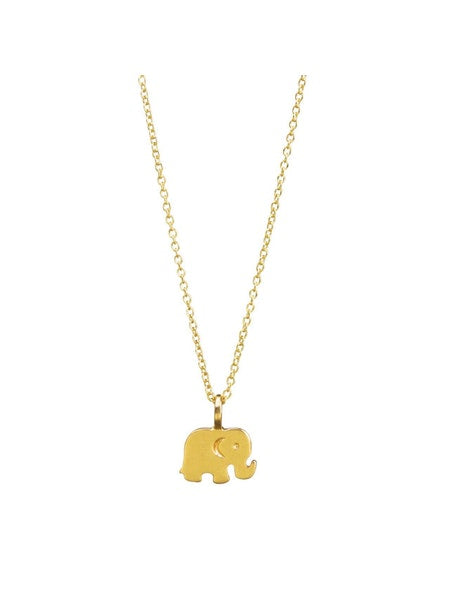 Final Sale Good Luck Elephant Necklace - Gold or Silver