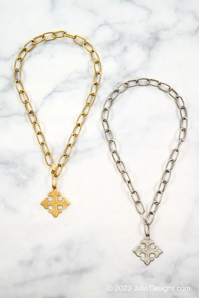 Meantime Maltese Cross Pendant Necklace