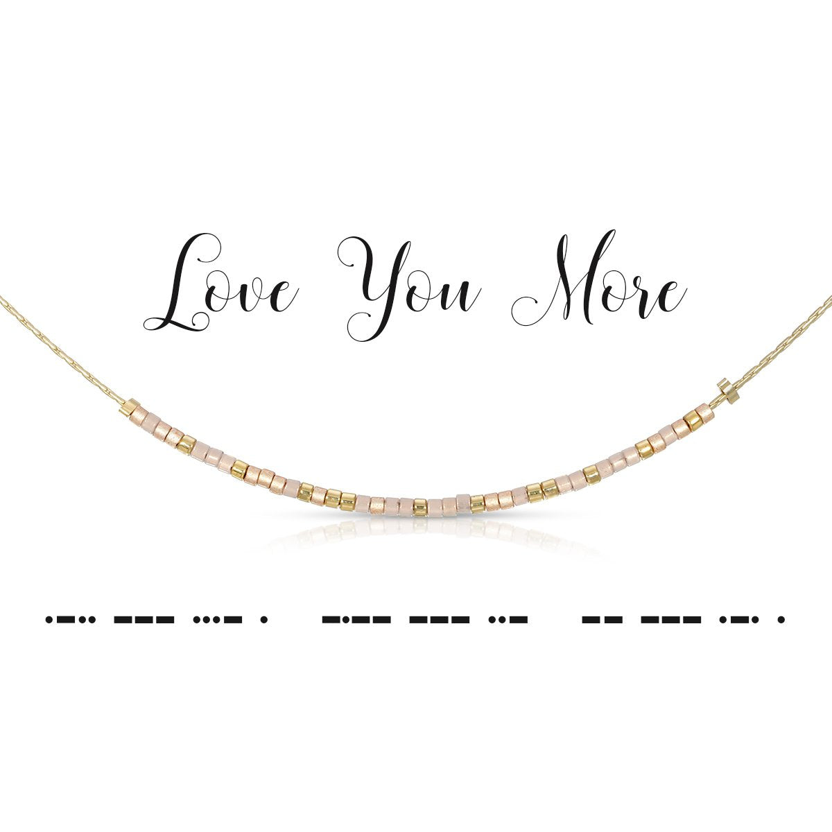 Love You More Dot & Dash Necklace