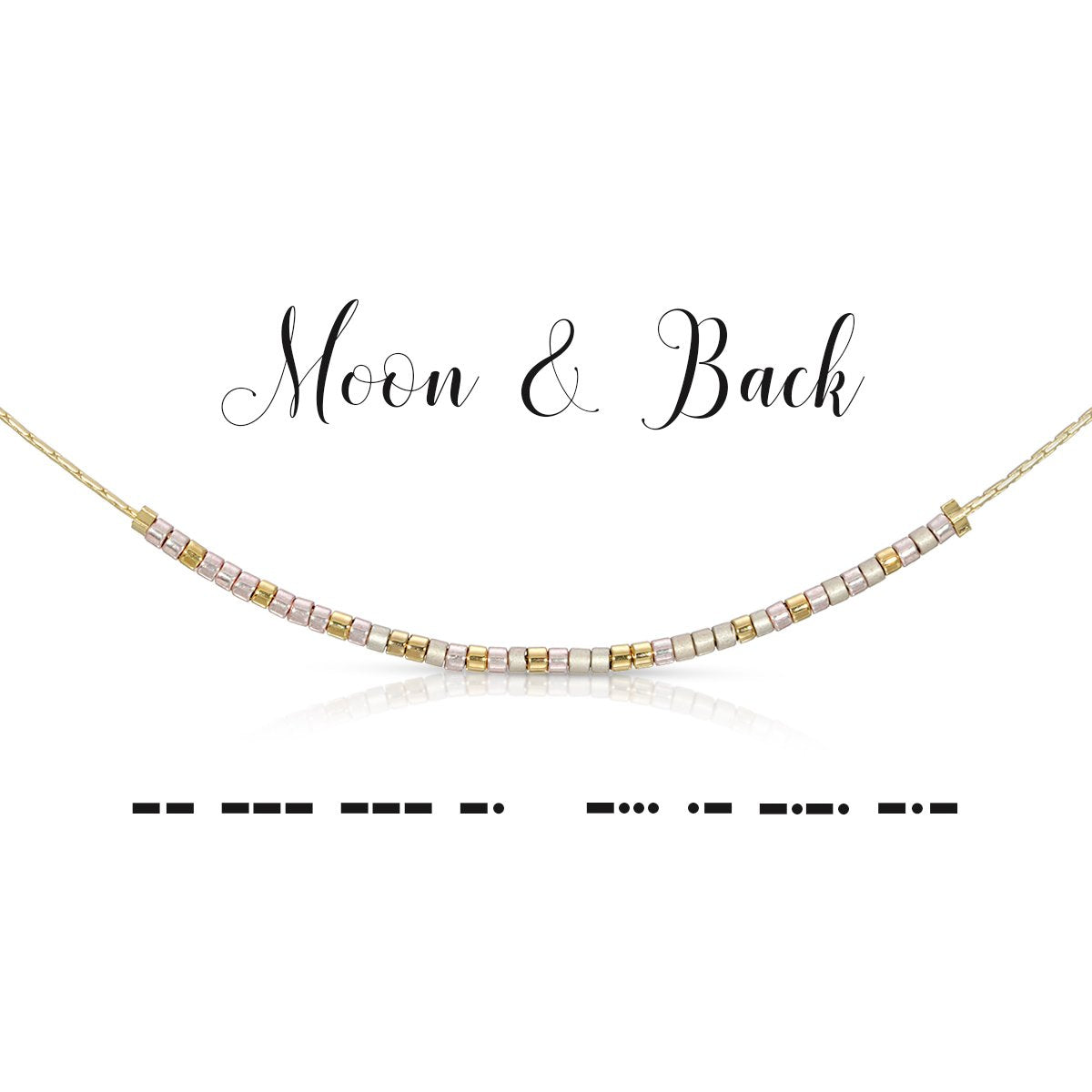 Moon & Back Dot & Dash Necklace