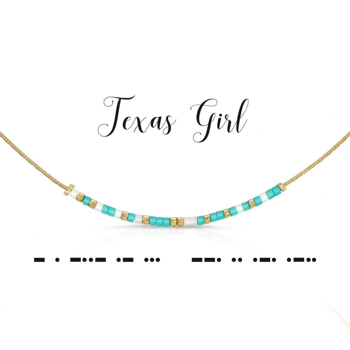 Texas Girl Dot & Dash Necklace