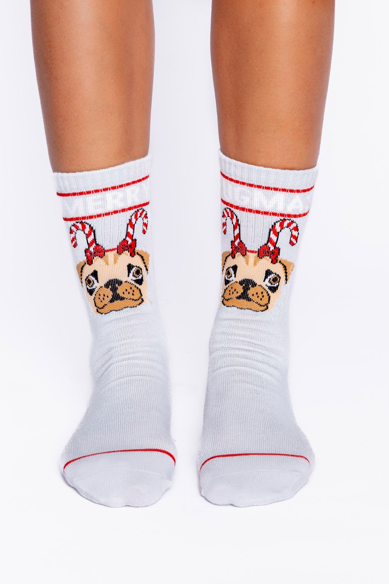 Sale Merry Pugmas Recycled Poly Rib Socks