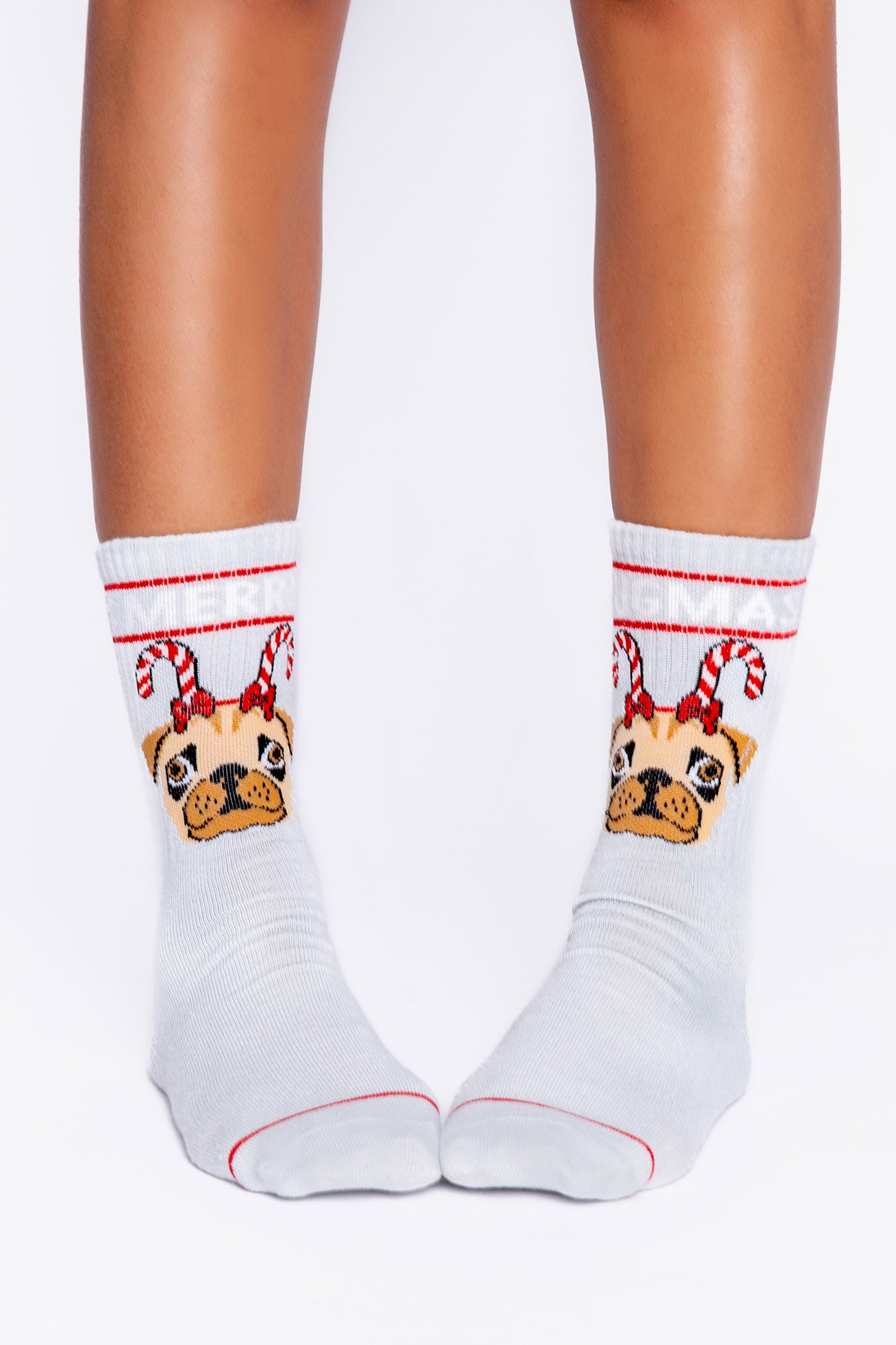Sale Merry Pugmas Recycled Poly Rib Socks