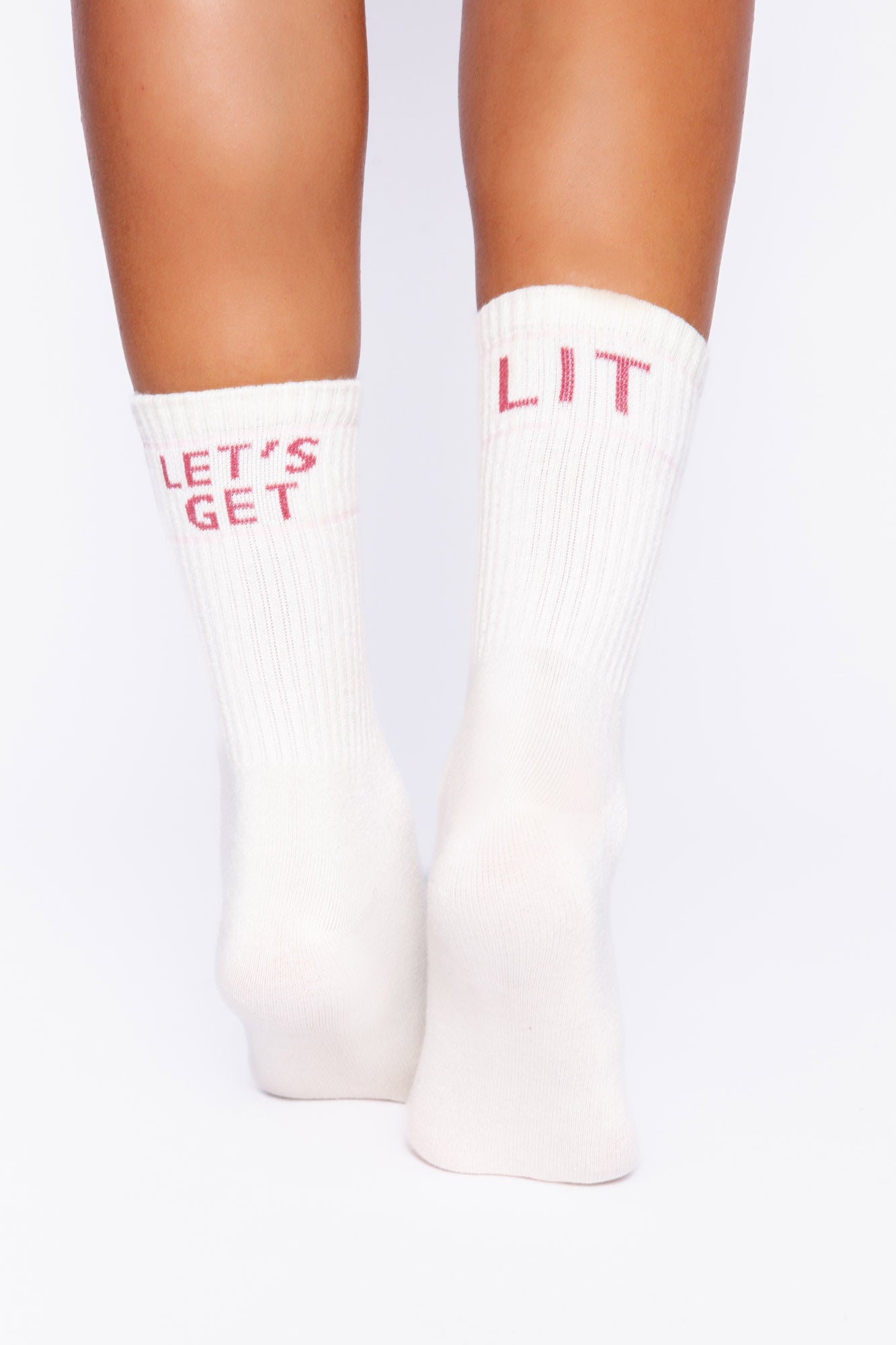Let's Get Lit Recycled Poly Rib Socks