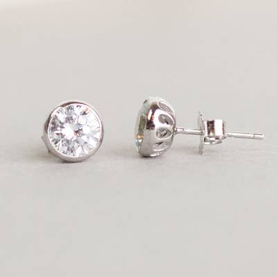 Sophia Rhinestone Stud Earrings in Silver or Gold