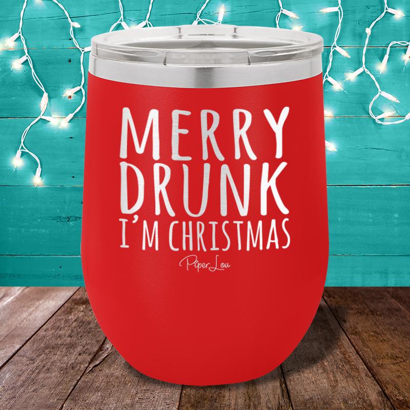 Sale Merry Drunk I'm Christmas Wine Glass - More Colors