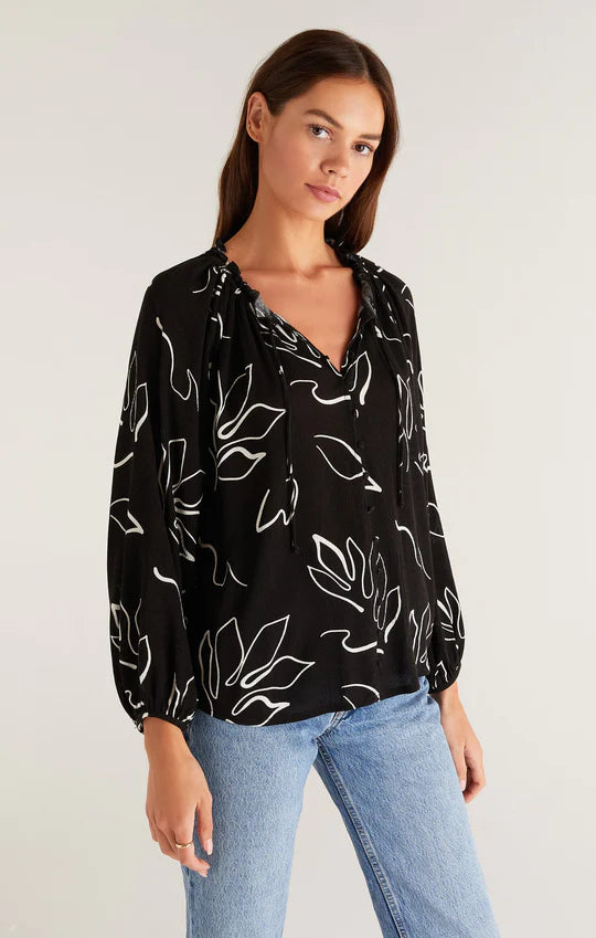 Sale Athena Abstract Top Black