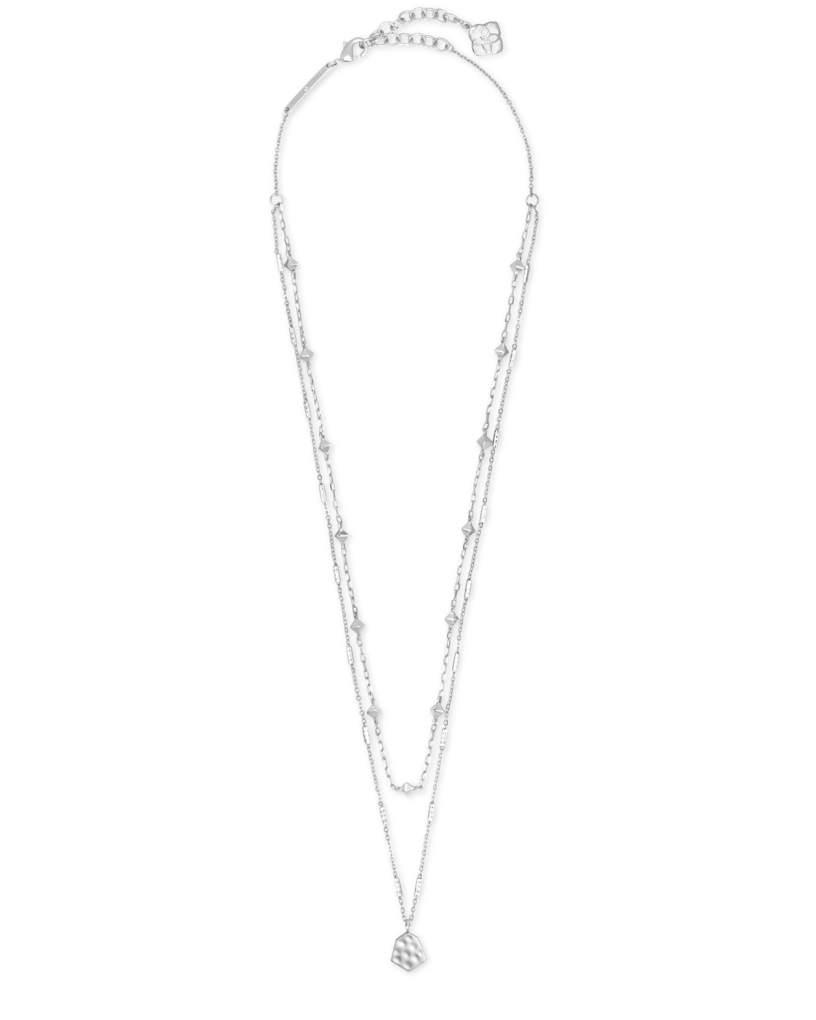Clove Multi Strand Necklace - Bright Silver
