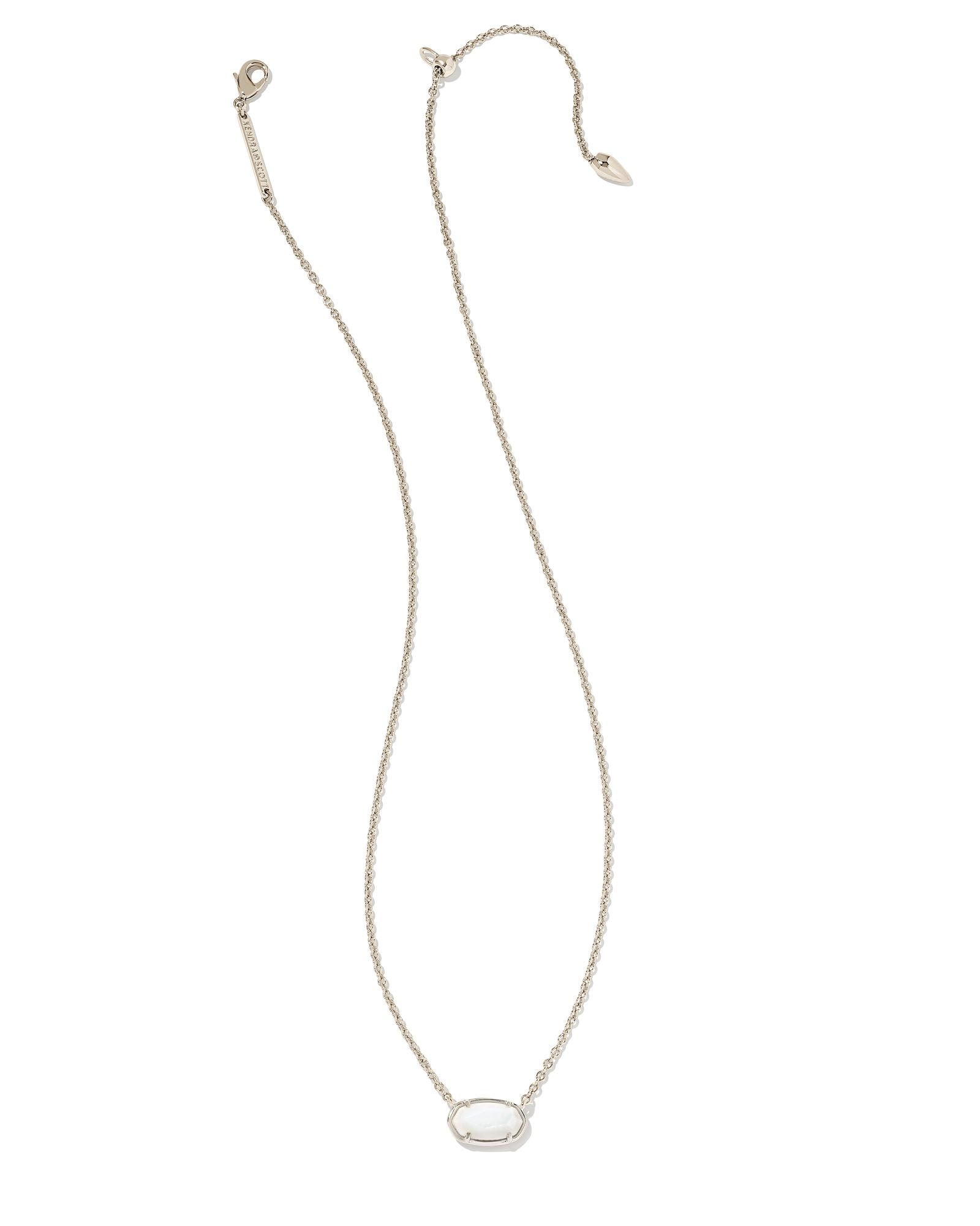 Grayson Short Pendant Necklace White MOP in Gold or Silver