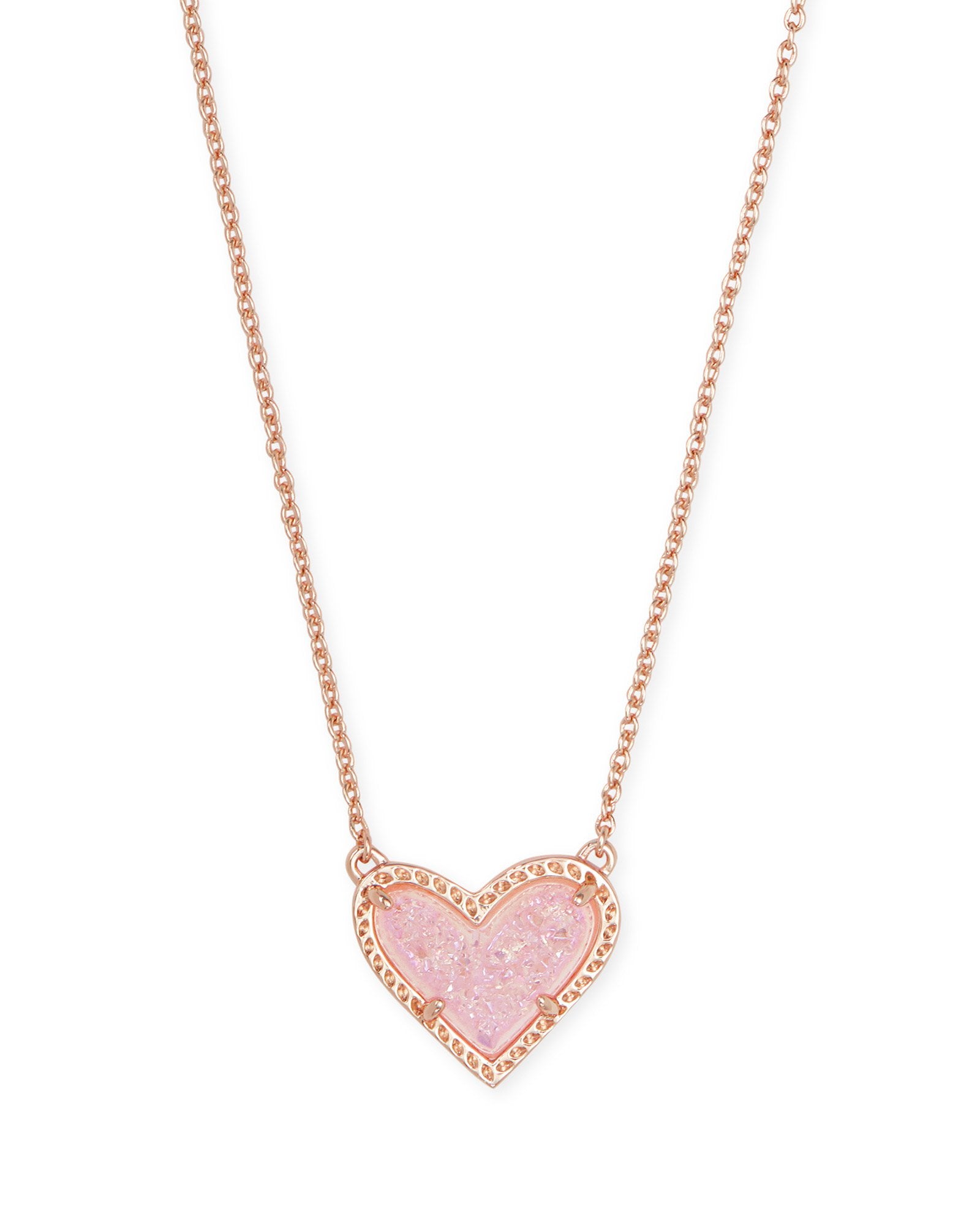 Ari Heart Drusy Necklace - More Colors