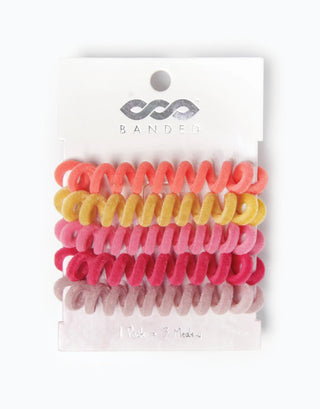 Banded Accessories - Hair Accessories Sueded Hair Cords Ombre Sunset