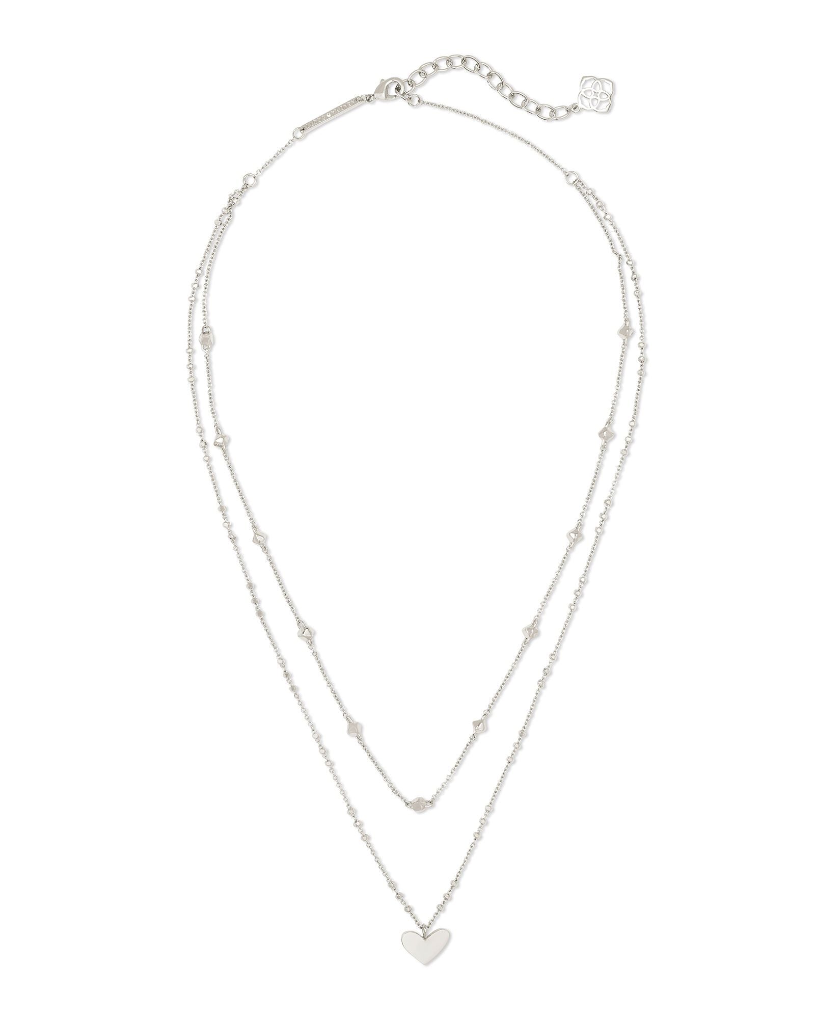 Ari Heart Multi Strand Necklace - more colors