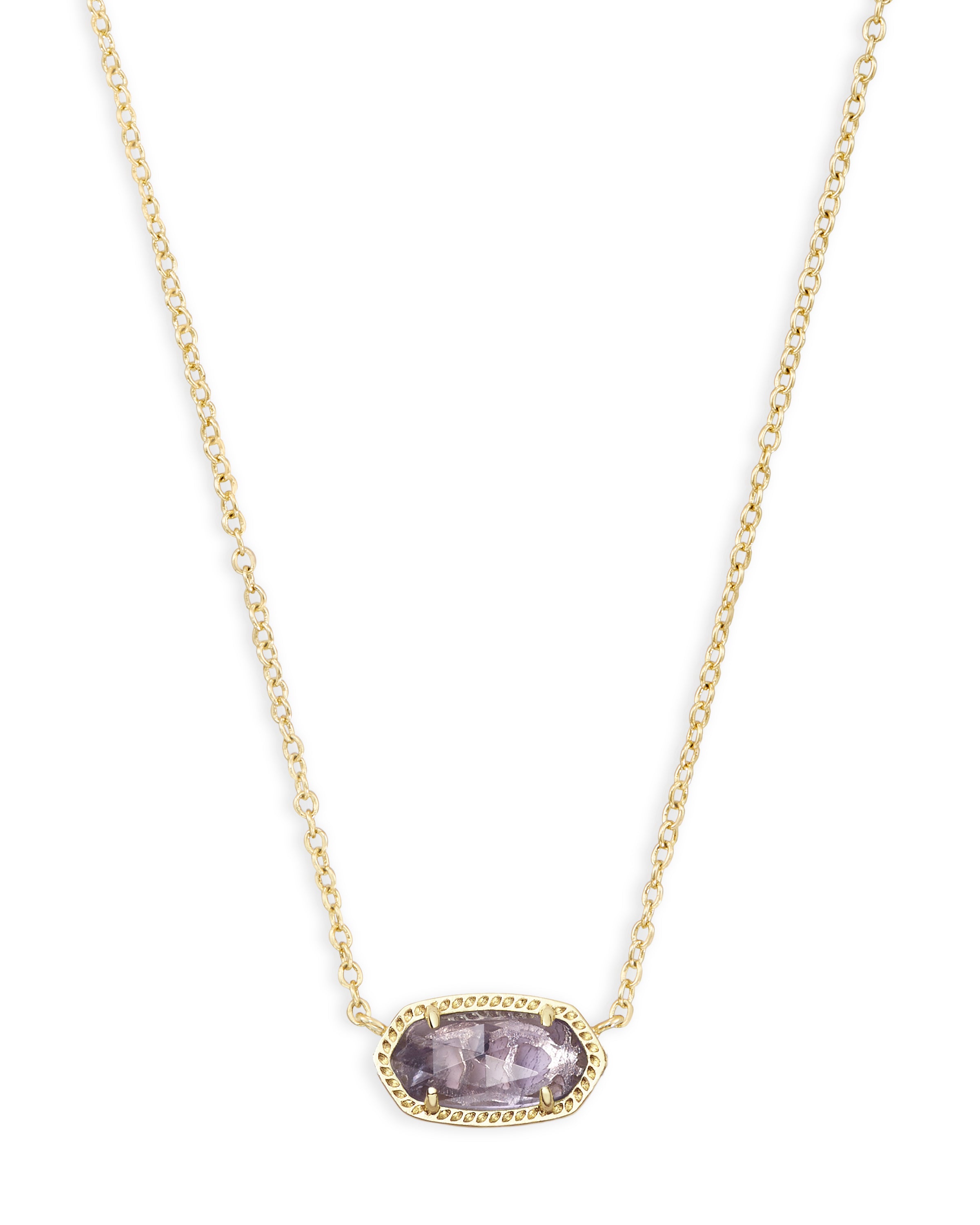 Elisa Necklace Purple Amethyst Gold or Silver