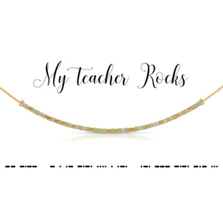 Dot & Dash Jewelry - Necklaces My Teacher Rocks Dot & Dash Necklace