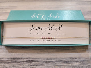 Dot & Dash Jewelry - Necklaces Texas A&M Dot & Dash Necklace