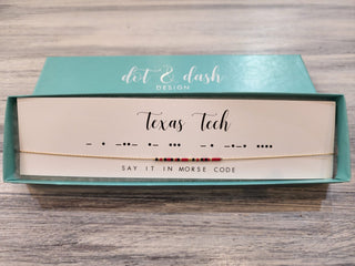 Dot & Dash Jewelry - Necklaces Texas Tech Dot & Dash Necklace