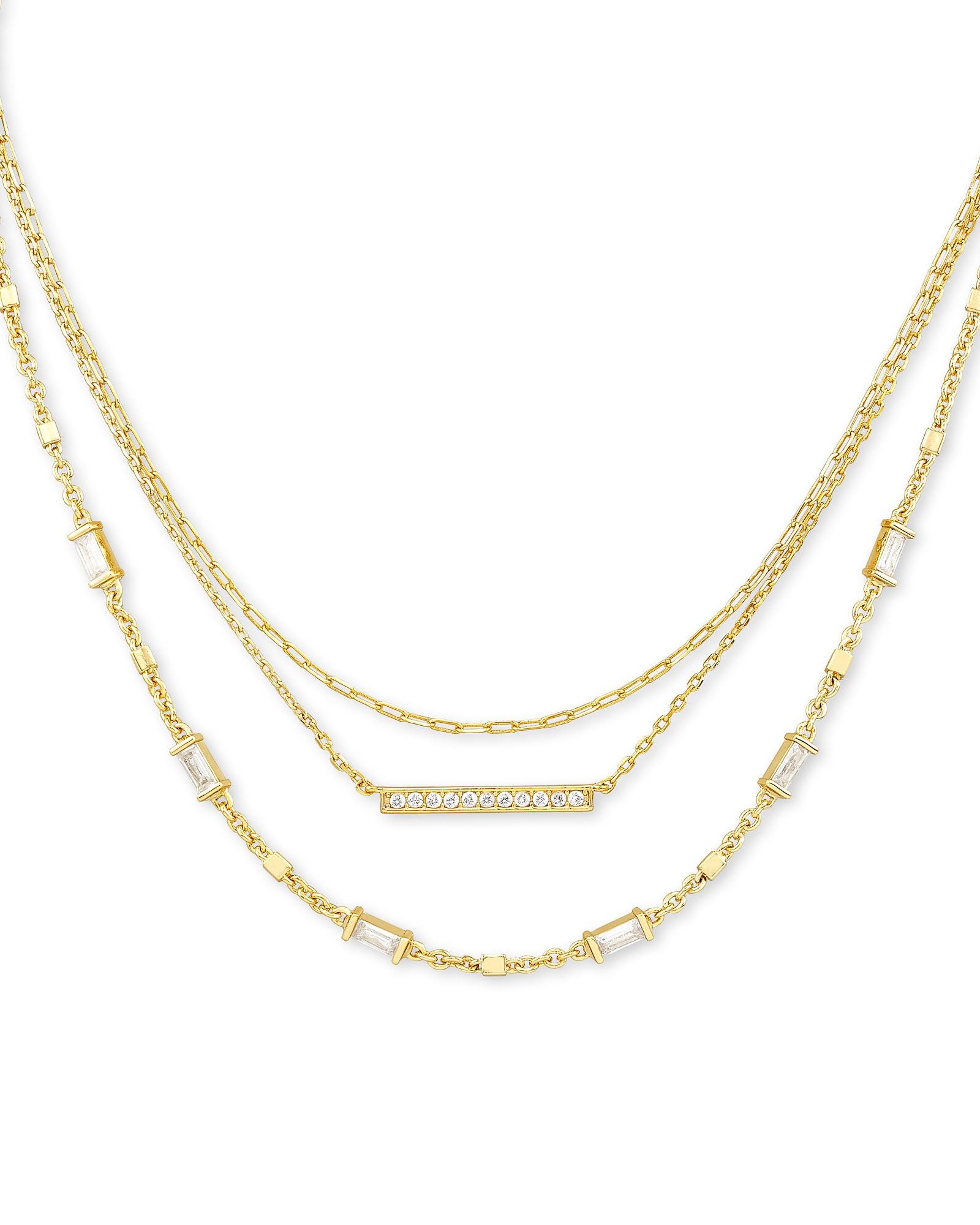Addison Multi Strand Necklace - Gold or Silver