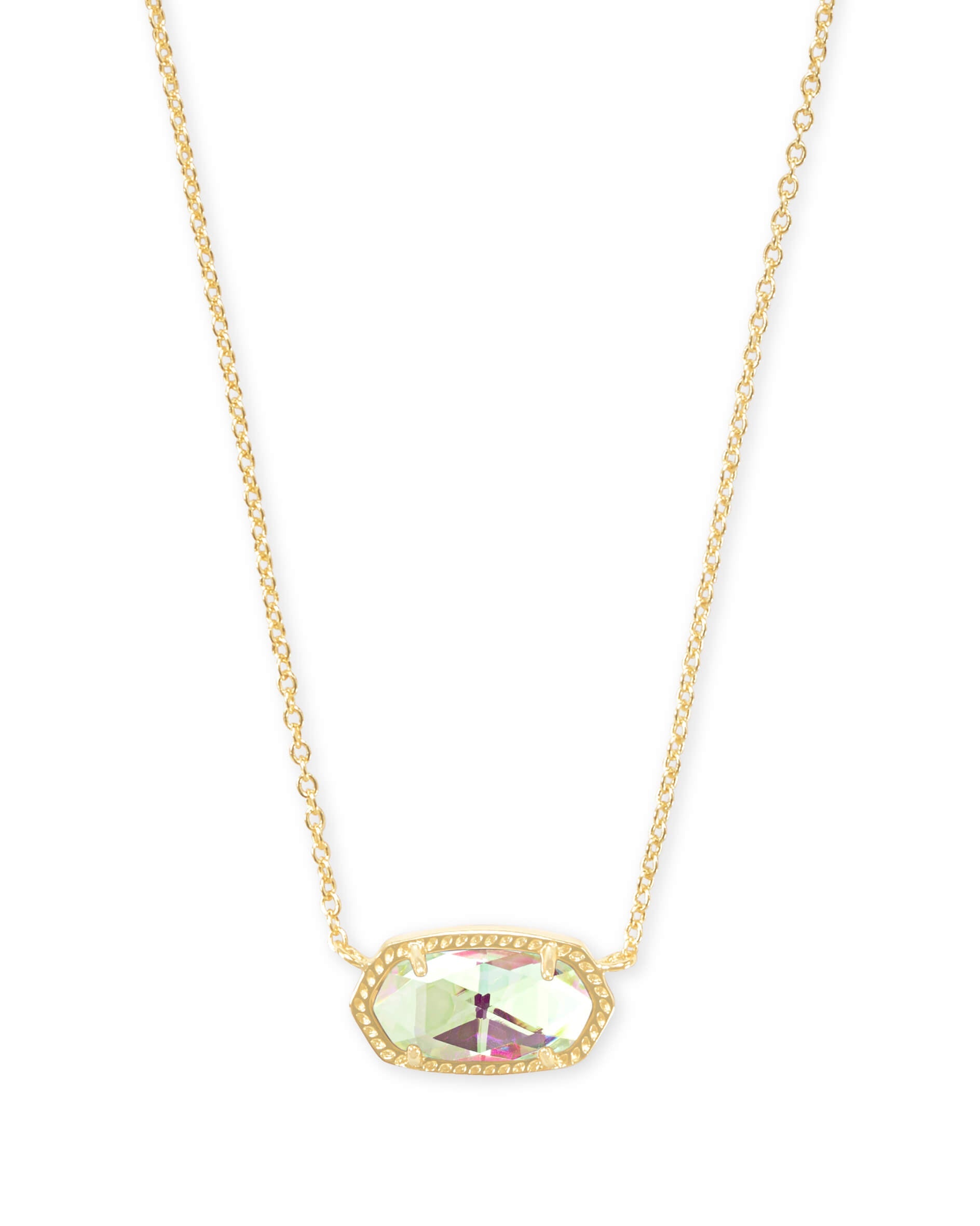 Elisa Necklace Dichroic Glass Silver or Gold