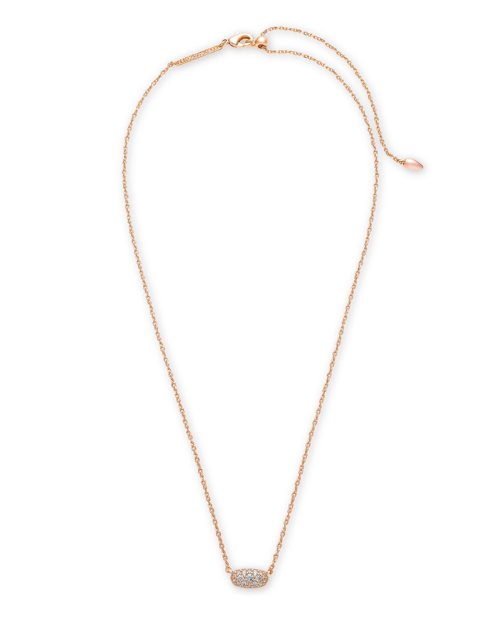 Grayson Crystal Pendant Necklace Silver, Gold or Rose Gold