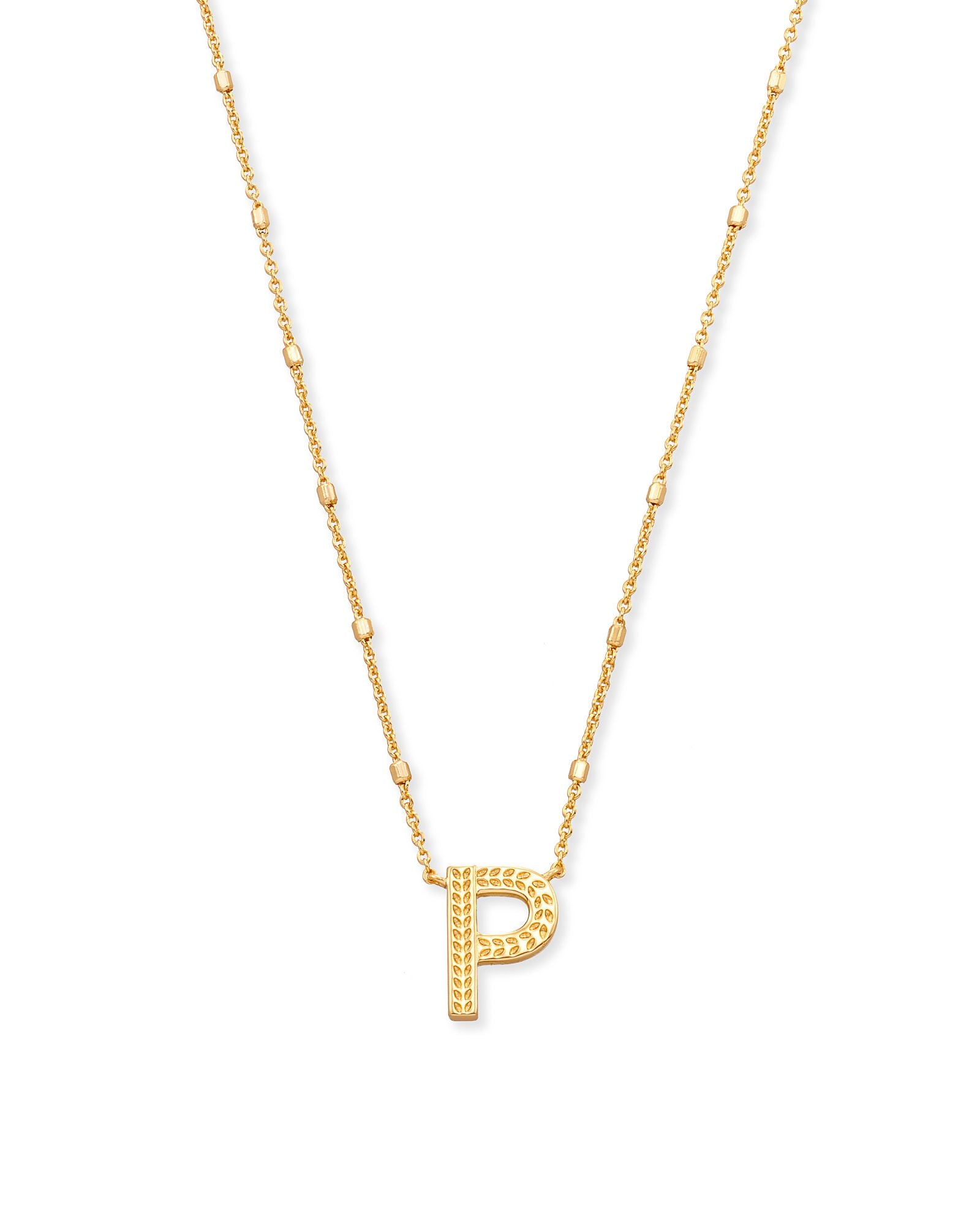 Letter Pendant Necklace in Gold