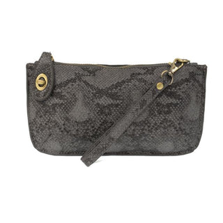 Joy Susan Accessories - Handbags Grey Crossbody or Wristlet Clutch - New Faux Python Mini More Colors