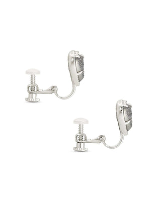 Kendra Scott Jewelry - Earrings Ari Heart Clip on Earrings Platinum Drusy