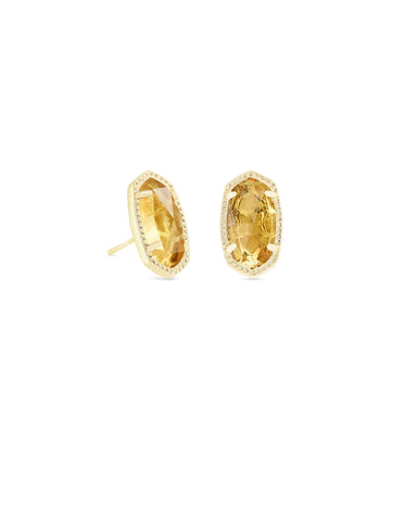 Kendra Scott Jewelry - Earrings Gold Ellie Stud Earrings Citrine Quartz Gold or Silver