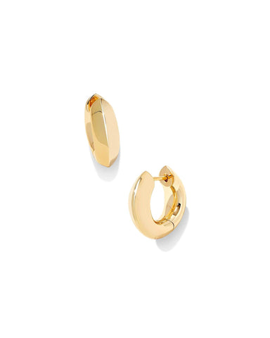 Kendra Scott Jewelry - Earrings Gold Mikki Huggie Polished Metal - Gold or Silver
