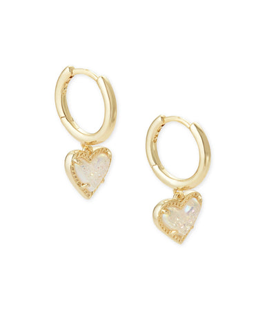 Kendra Scott Jewelry - Earrings Iridescent Drusy Ari Heart Drusy Huggie Earring More Colors