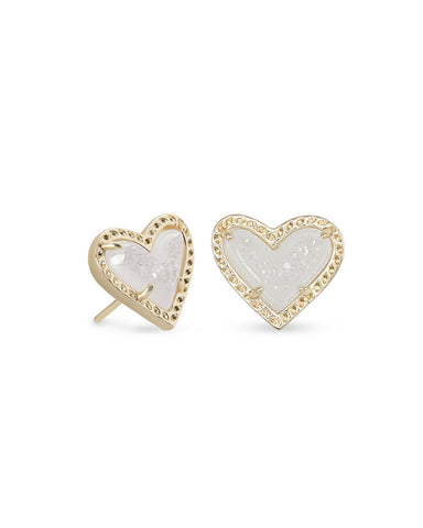 Kendra Scott Jewelry - Earrings Iridescent Drusy Ari Heart Drusy Stud Earrings - More Colors