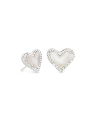 Kendra Scott Jewelry - Earrings Ivory MOP in Silver Ari Heart Stud Earrings - New Colors