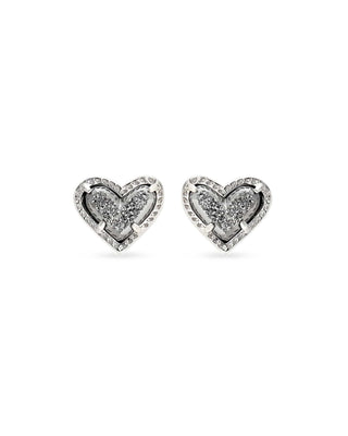 Kendra Scott Jewelry - Earrings Platinum Drusy Ari Heart Drusy Stud Earrings - More Colors