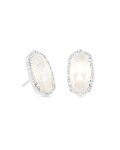 Kendra Scott Jewelry - Earrings Silver Ellie Stud Earrings Ivory MOP Gold or Silver