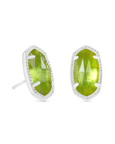 Kendra Scott Jewelry - Earrings Silver Ellie Stud Earrings Peridot Silver or Gold
