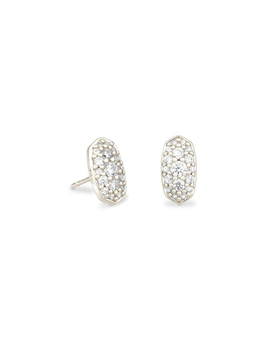 Kendra Scott Jewelry - Earrings Silver Grayson Crystal Stud Earrings Silver, Gold or Rose Gold