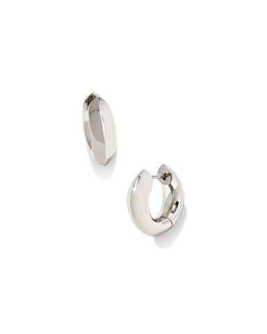 Kendra Scott Jewelry - Earrings Silver Mikki Huggie Polished Metal - Gold or Silver