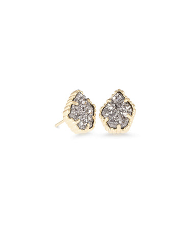 Kendra Scott Jewelry - Earrings Tessa Earring Platinum Drusy in Gold