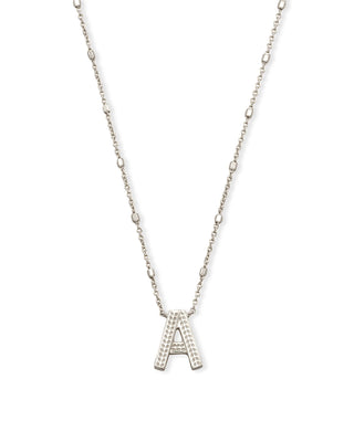 Kendra Scott Jewelry - Necklaces A Letter Pendant Necklace in Silver