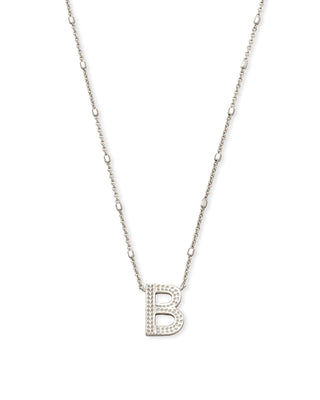 Kendra Scott Jewelry - Necklaces B Letter Pendant Necklace in Silver