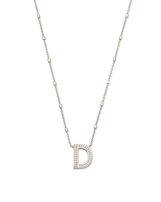Kendra Scott Jewelry - Necklaces D Letter Pendant Necklace in Silver