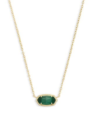 Kendra Scott Jewelry - Necklaces Emerald in Gold Elisa Pendant Necklace Emerald Silver or Gold