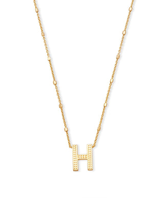Kendra Scott Jewelry - Necklaces H Letter Pendant Necklace in Gold