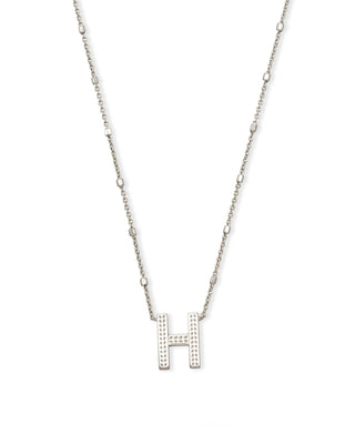 Kendra Scott Jewelry - Necklaces H Letter Pendant Necklace in Silver