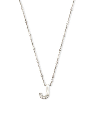 Kendra Scott Jewelry - Necklaces J Letter Pendant Necklace in Silver